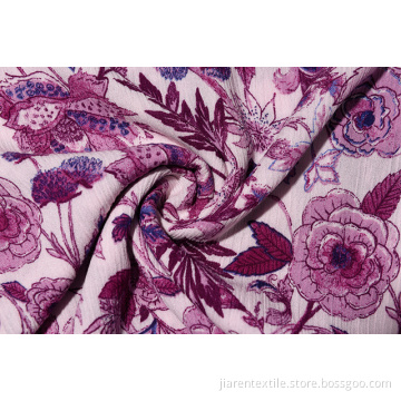 Good Price Red Peony Pattern Printed Fabrics